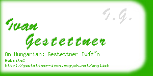ivan gestettner business card